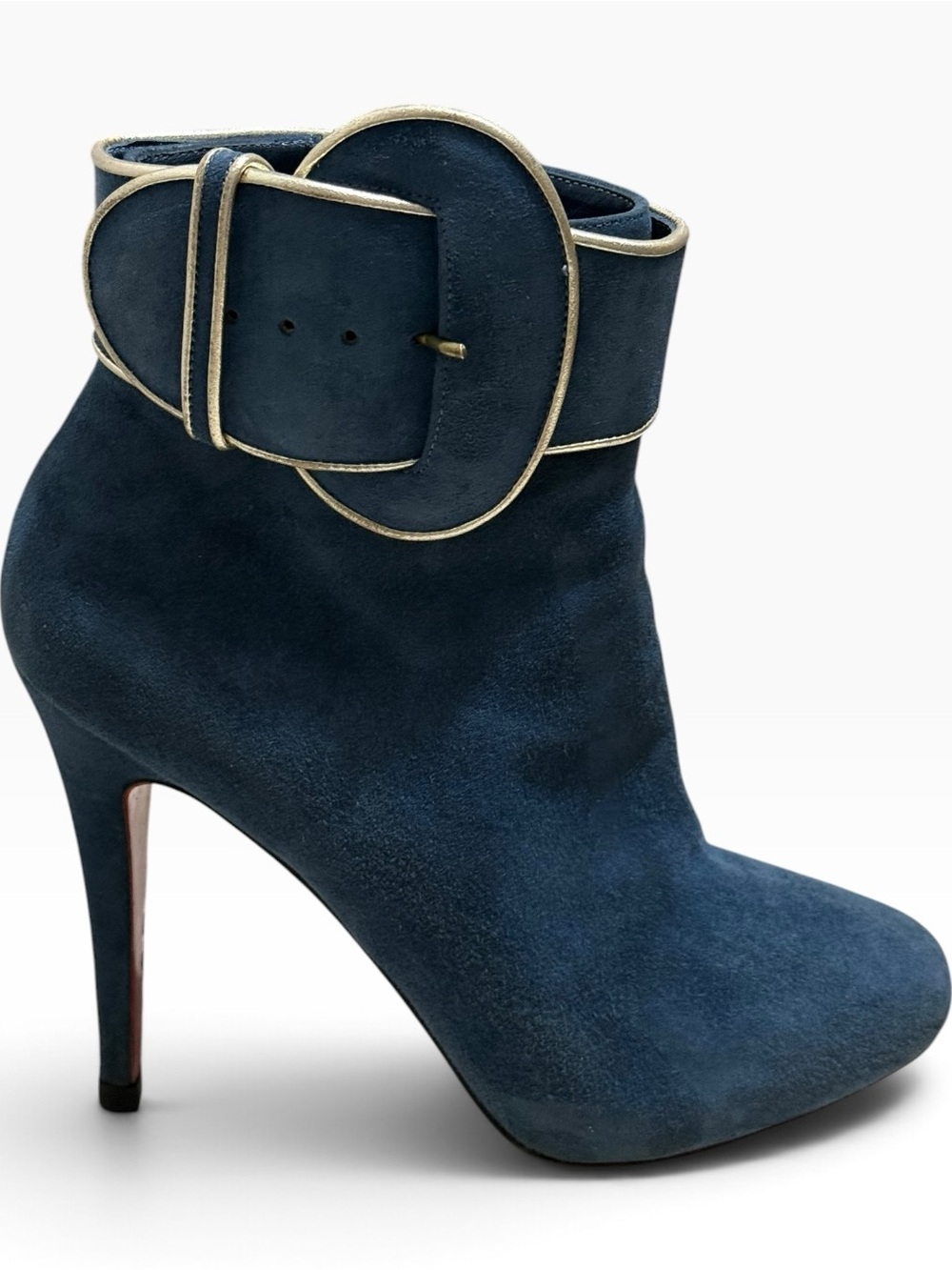 Christian Louboutin ankle boots crafted in blue suede Size 37 - Picture 2 of 9